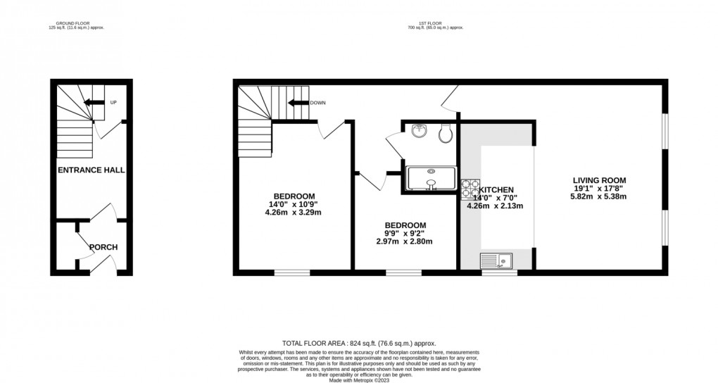 Floorplan for The Square, North Tawton, Devon