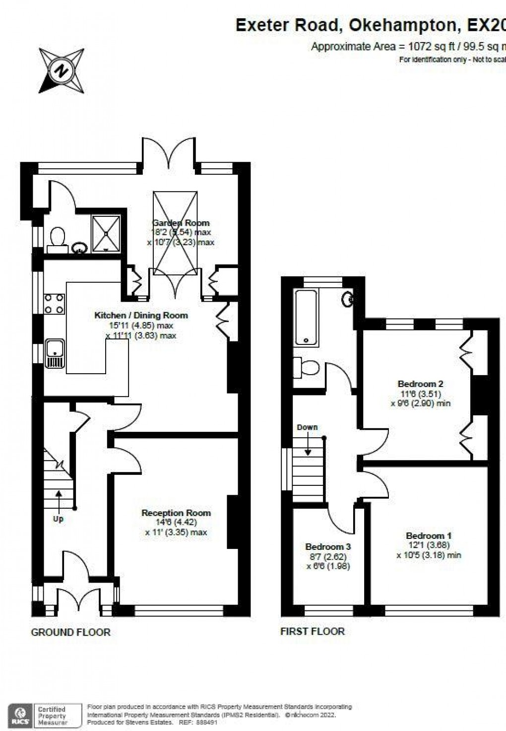 Floorplan for Exeter Road, Okehampton, Devon, EX20