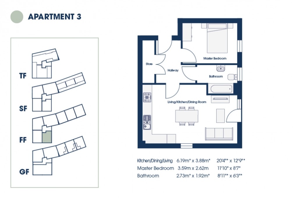 Floorplan for The Market Quarters , Hatherleigh