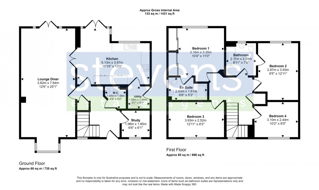 Floorplan for Baldwin Drive, Okehampton, Devon, EX20