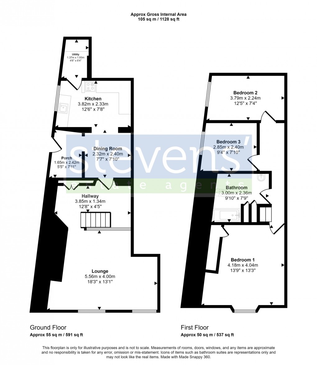 Floorplan for Chapel Cottage The Square, Northlew, Okehampton