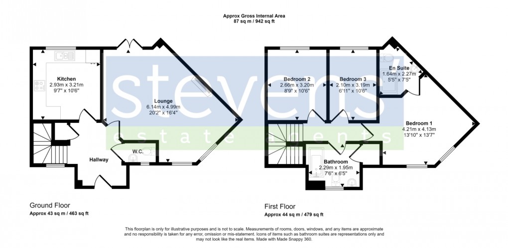 Floorplan for Strawberry Fields, North Tawton, Devon, EX20