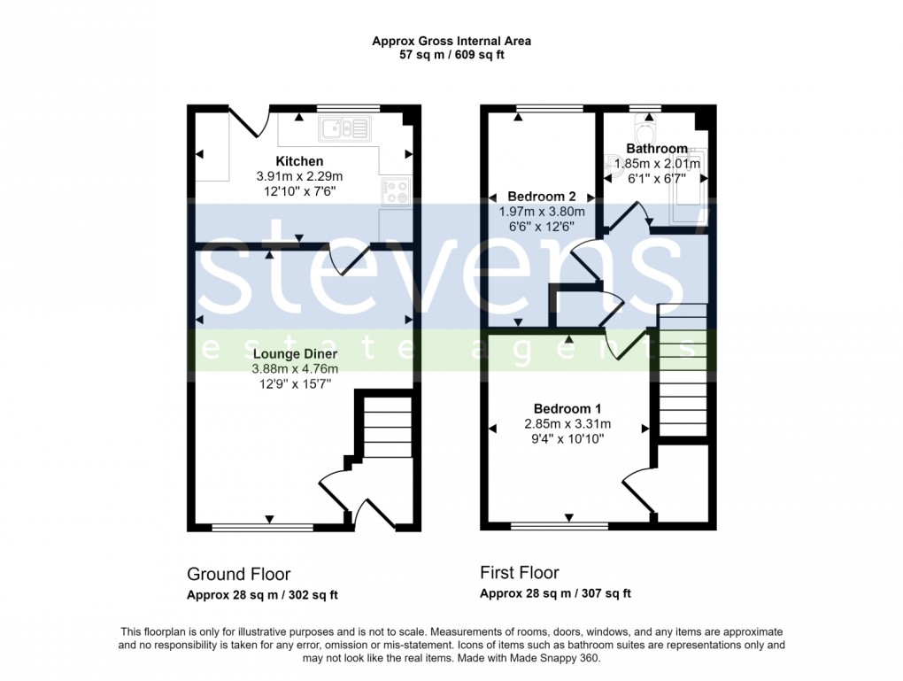 Floorplan for Fox Close, Okehampton, Devon, EX20