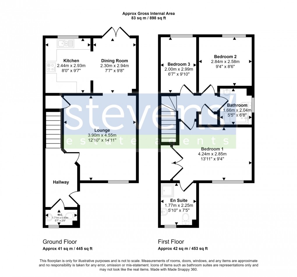 Floorplan for Vixen Tor Close, Okehampton, Devon, EX20