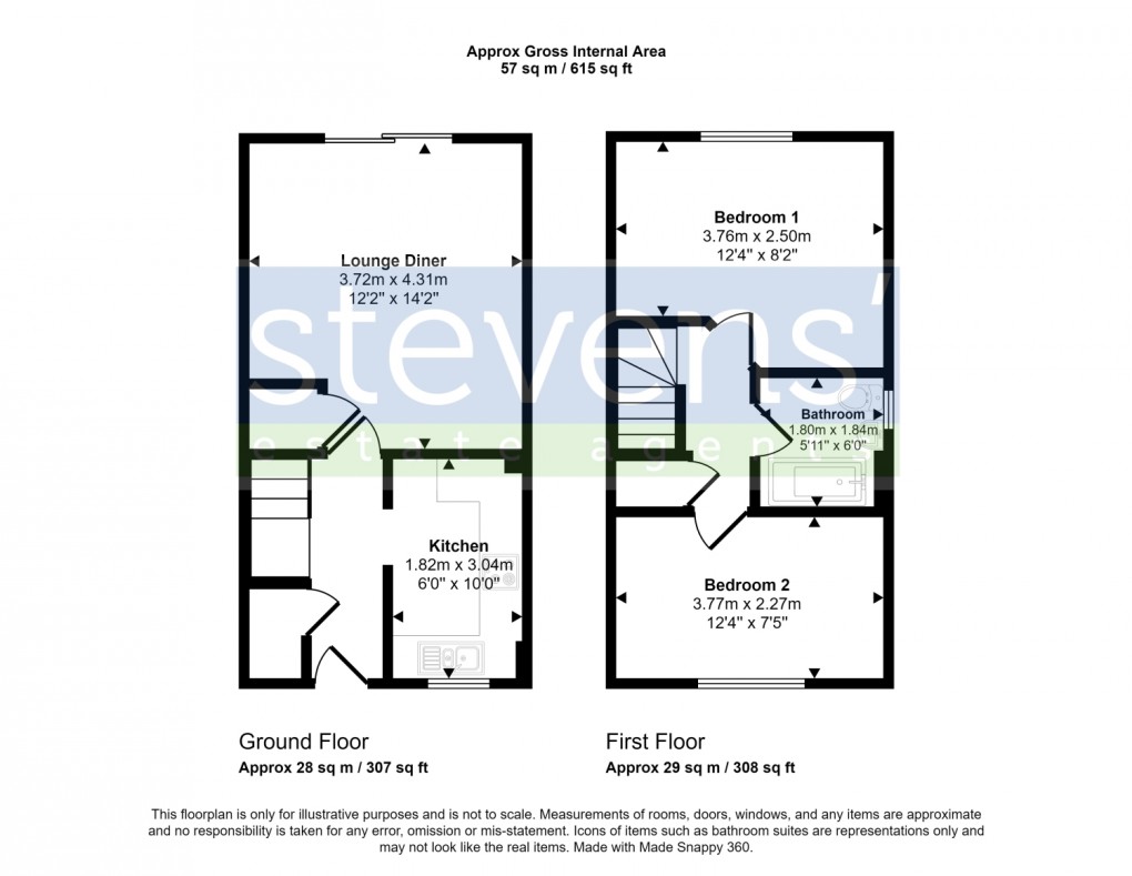 Floorplan for Hare Tor Close, Okehampton, Devon, EX20