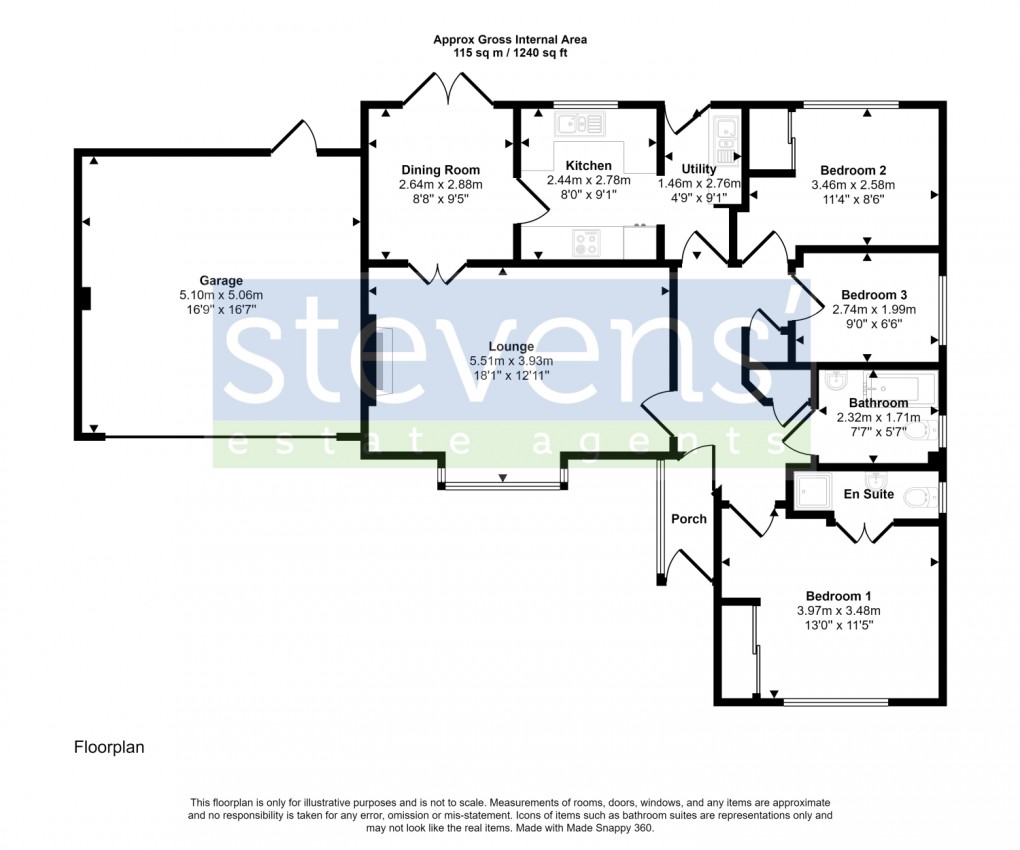 Floorplan for Baldwin Drive, Okehampton, Devon, EX20