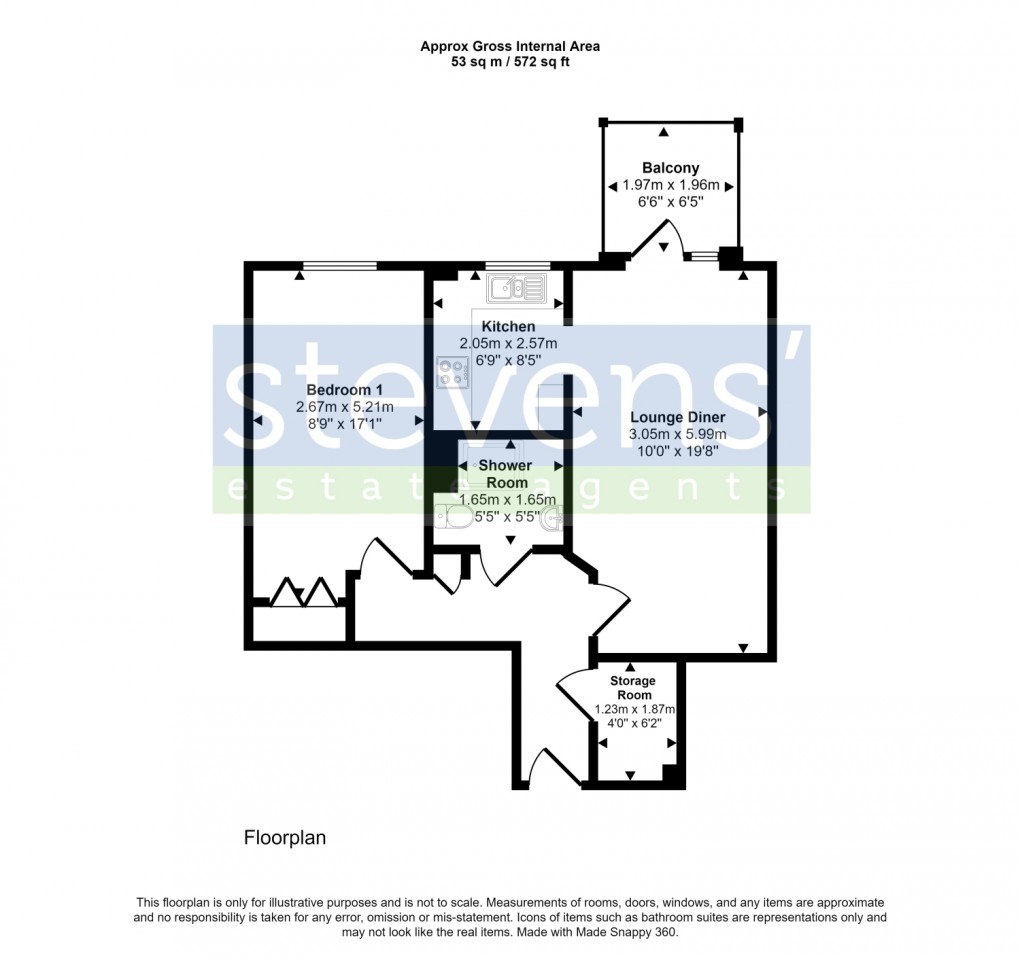 Floorplan for Rivers Edge Court Oaklands Drive, Okehampton, Devon, EX20