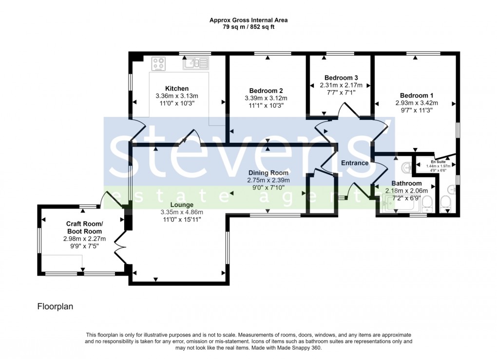 Floorplan for Kimberlands, Northlew, Okehampton, Devon, EX20