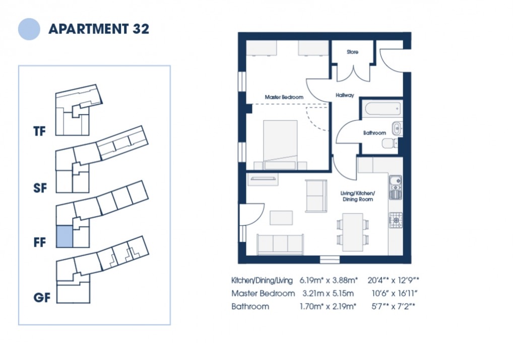 Floorplan for The Market Quarters, Hatherleigh