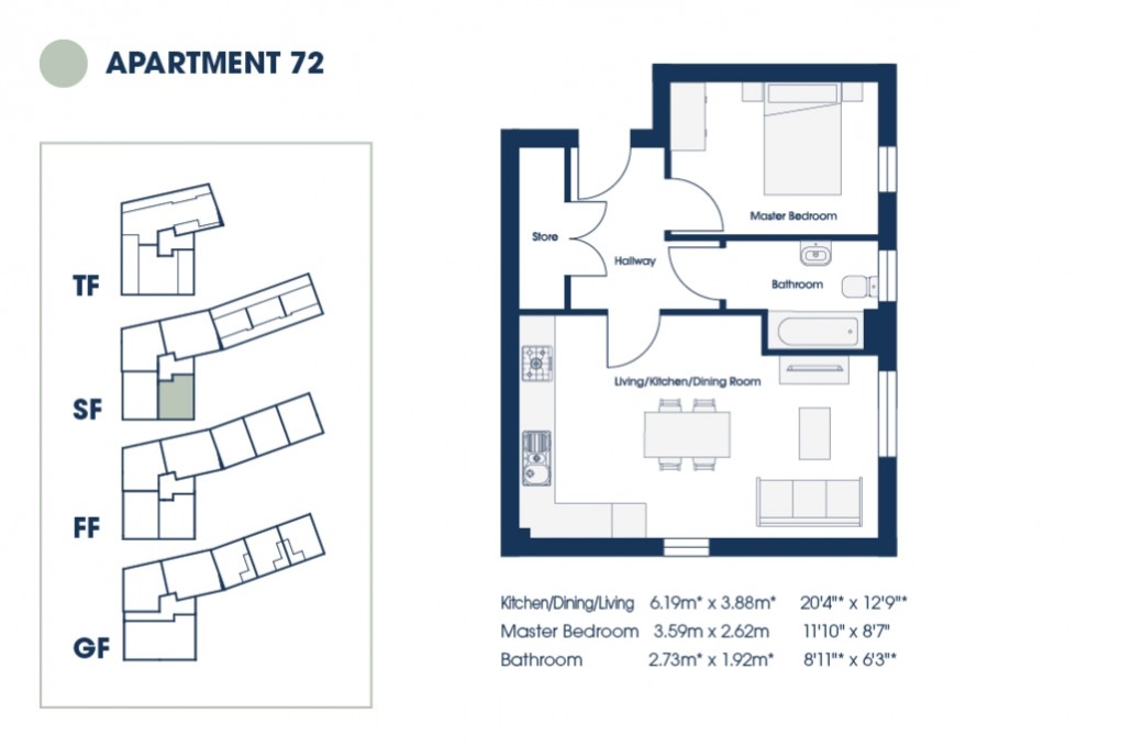 Floorplan for The Market Quarter, Hatherleigh