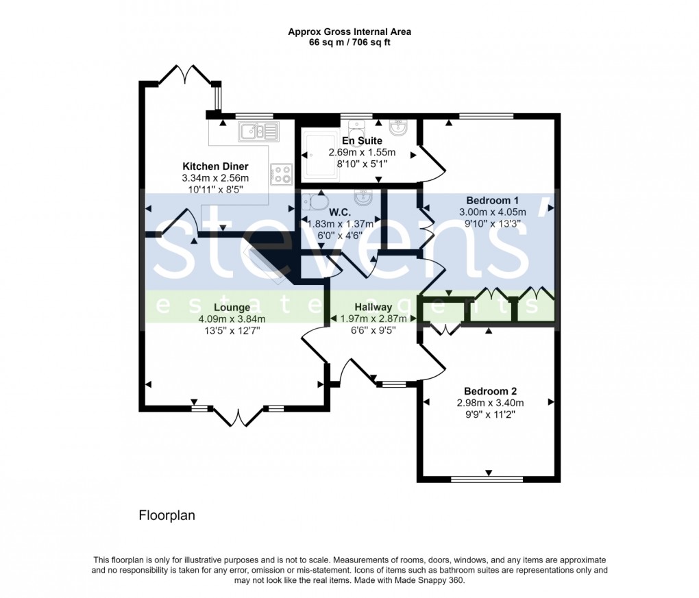 Floorplan for Springfield Park, Bridestowe, Okehampton, Devon, EX20