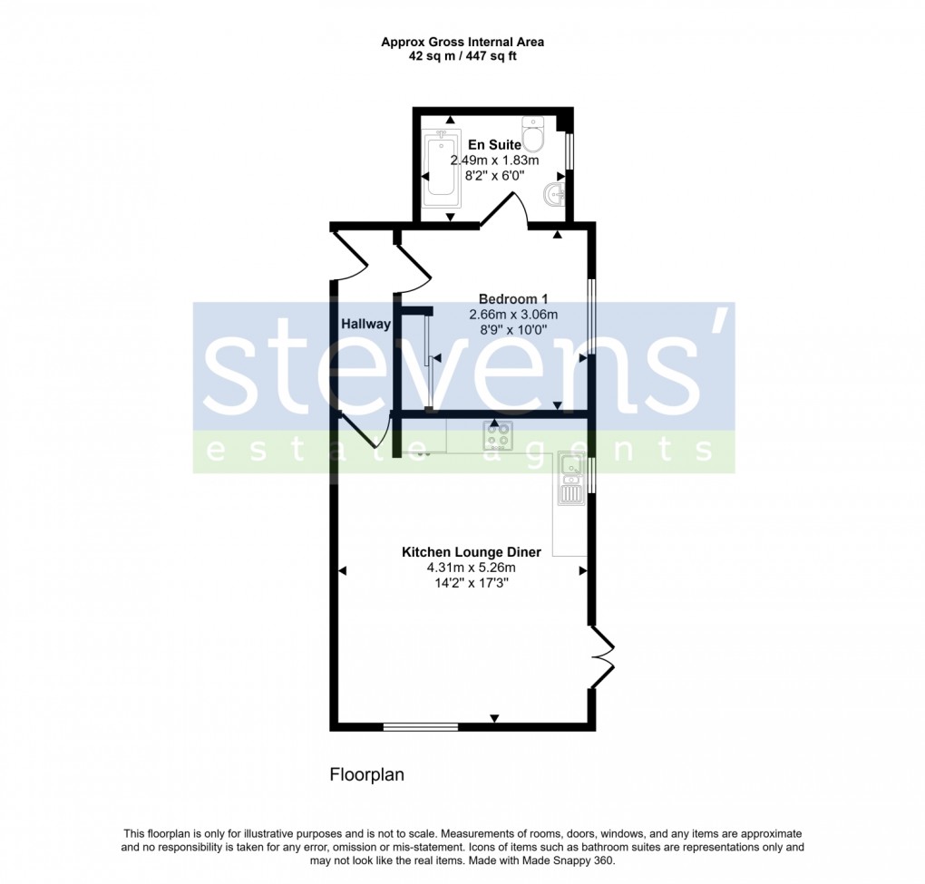 Floorplan for Orchard Court, North Tawton, Devon, EX20