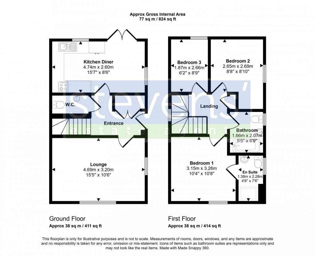 Floorplan for Ward Gardens, Okehampton, Devon, EX20