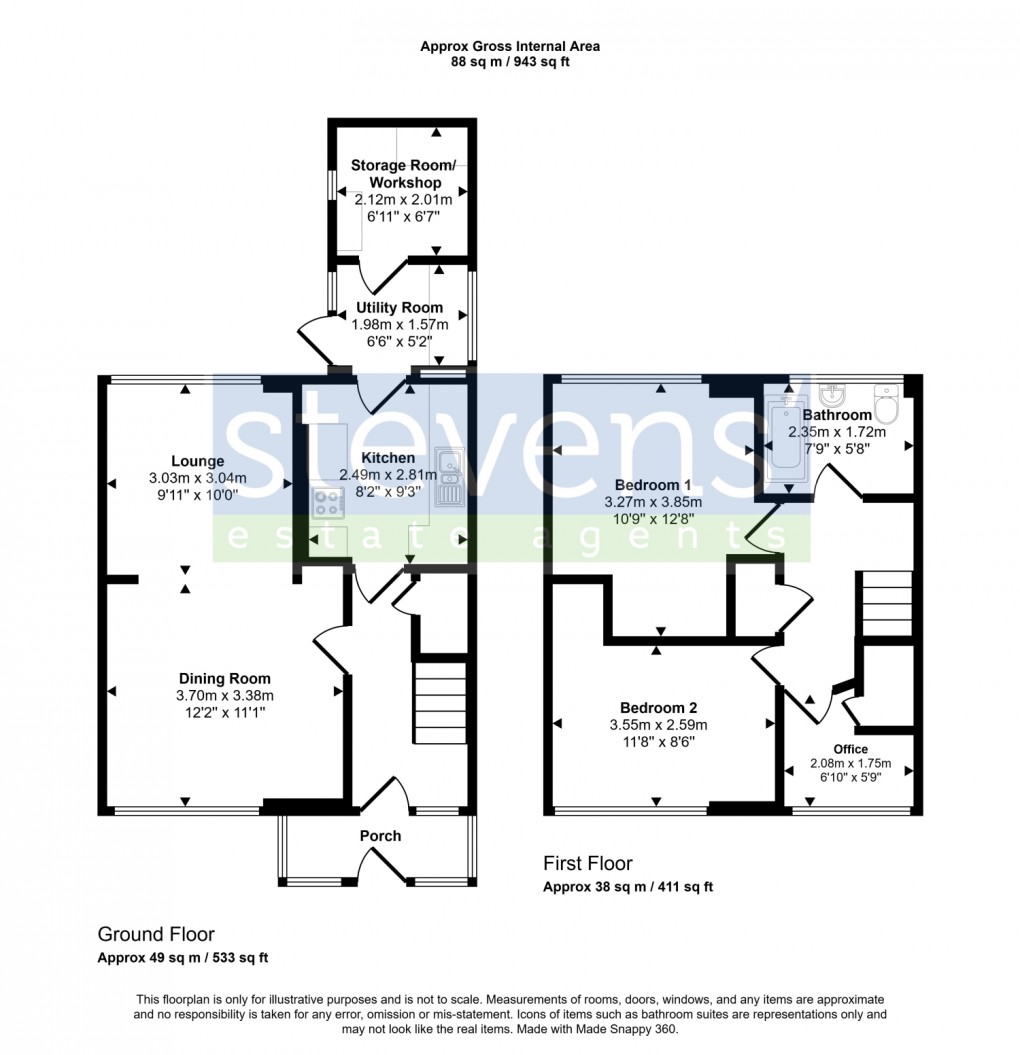 Floorplan for Moyses Meadow, Okehampton, Devon, EX20