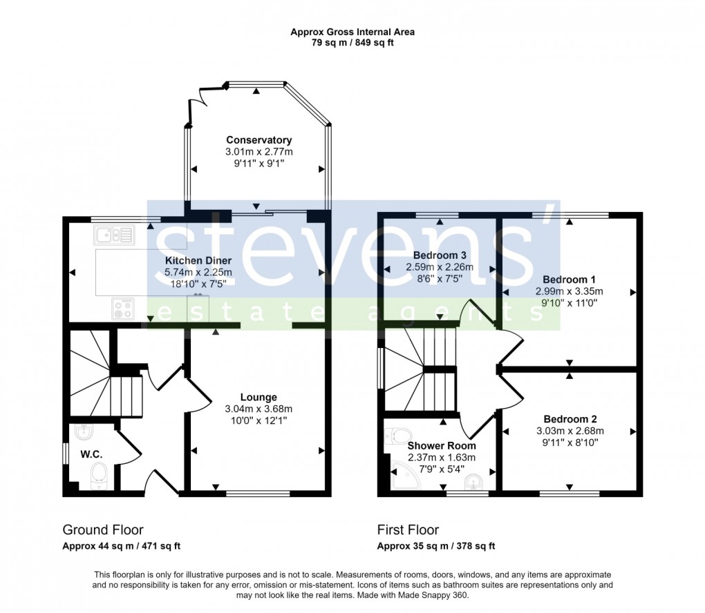 Floorplan for Westcots Drive, Winkleigh, Devon