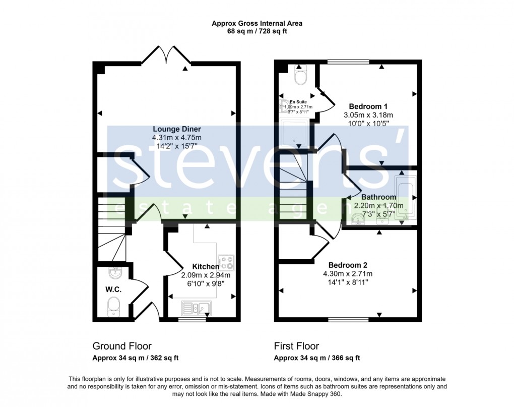 Floorplan for Strawberry Fields, North Tawton, Devon, EX20